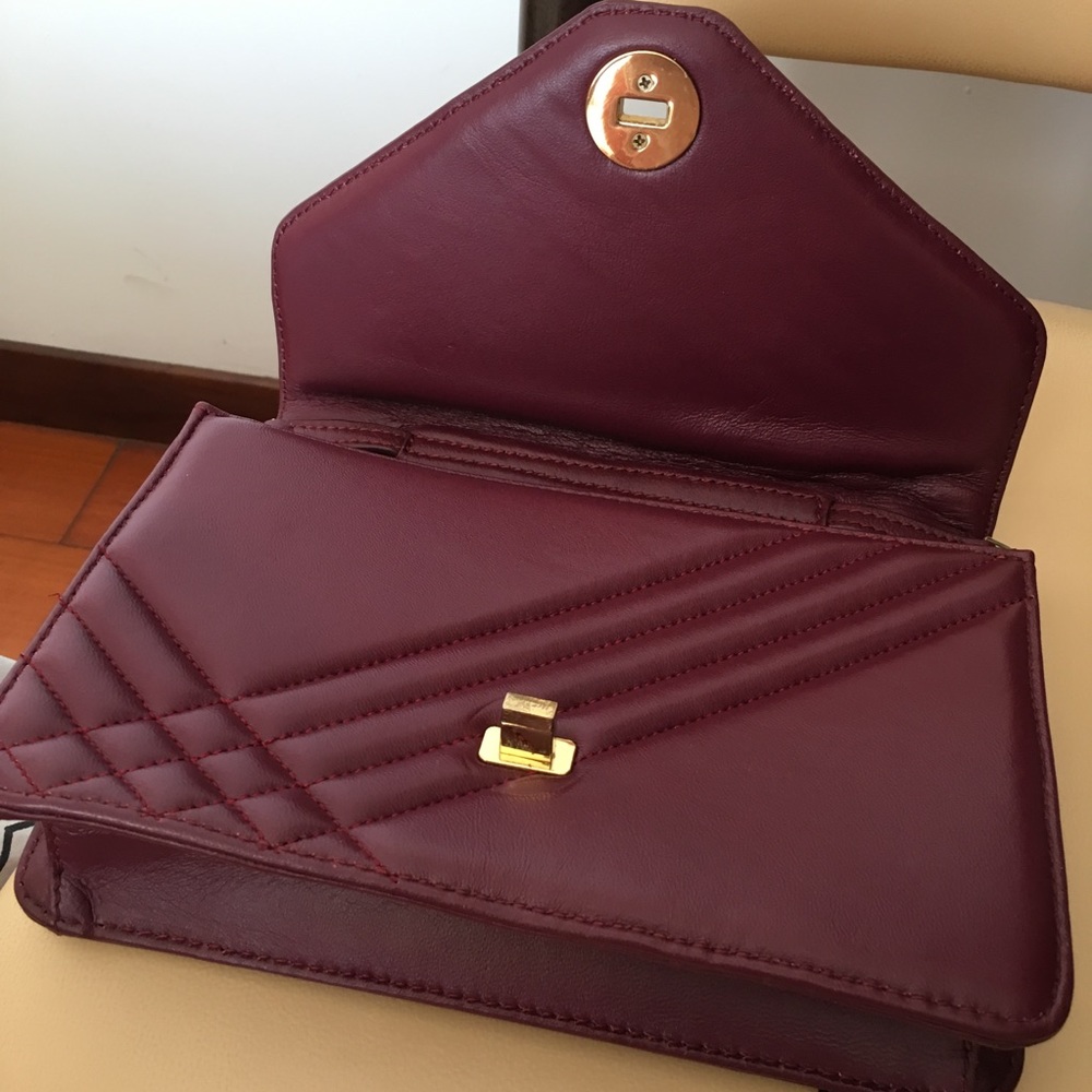 Kira Quilted Crossbody Bag, Red Agate - Picture 7 of 8